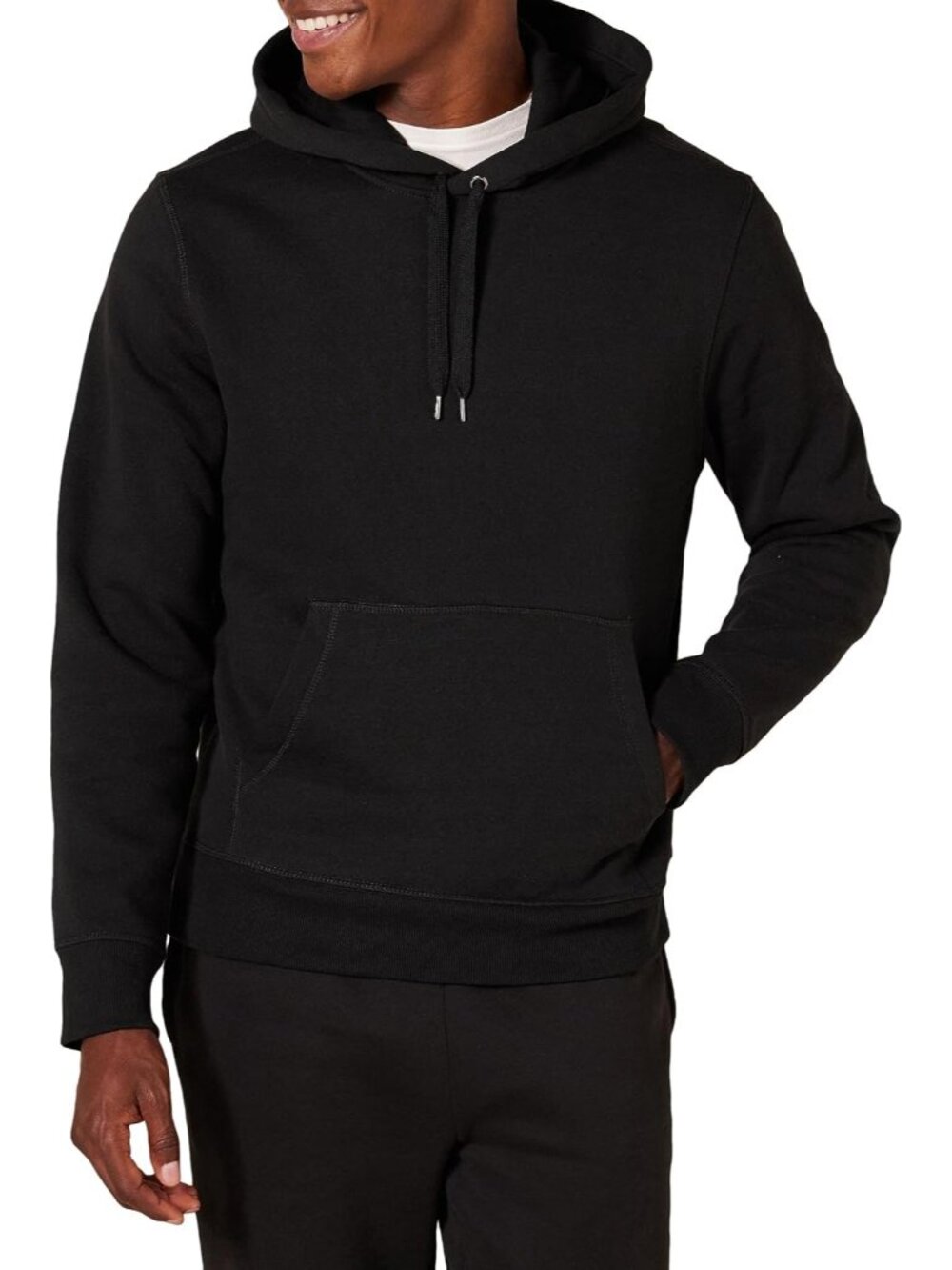 Amazon Essentials Men's Black Pullover Comfortable Hooded Sweatshirts